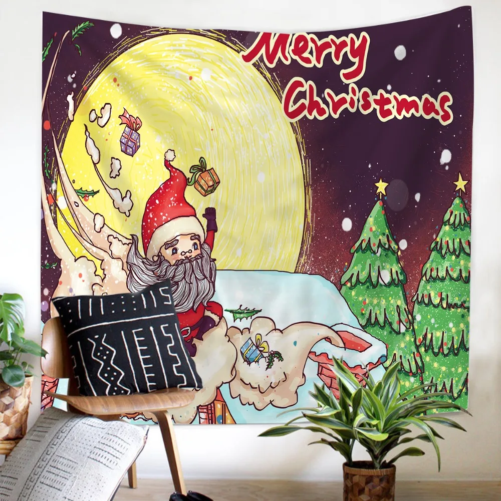 Новогодняя елка замок милая фотография звездное небо настенное украшение для