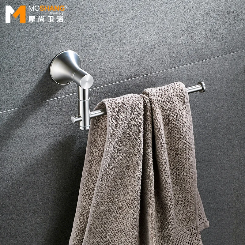 Серебряная матовая вешалка для полотенец 304 нержавеющая сталь один бар кухня