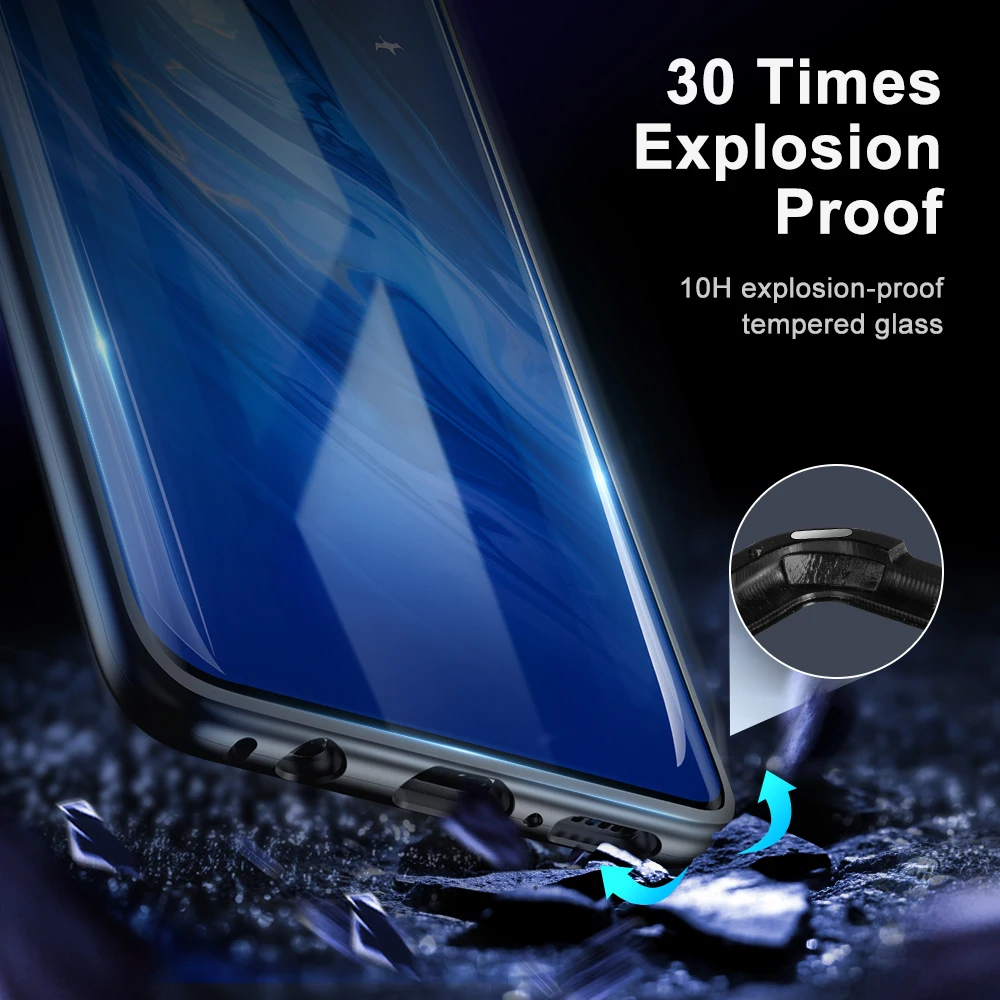 Металлический магнитный чехол GETIHU для samsung Galaxy S10 Edge S9 S8 Plus Note 9 8 S7 мобильного