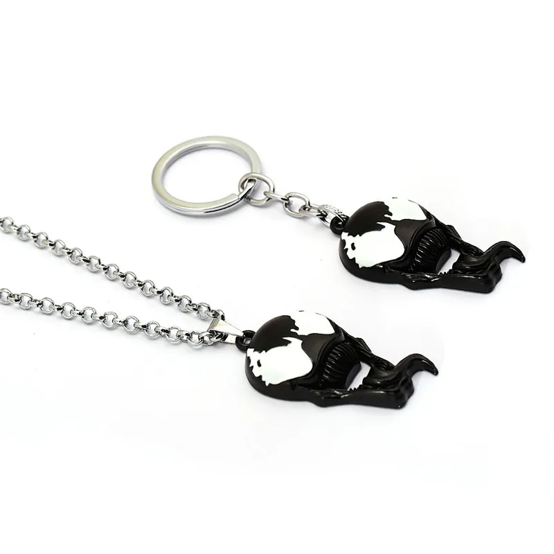 Новый металлический брелок Venom черная маска звено цепи подвески ювелирные