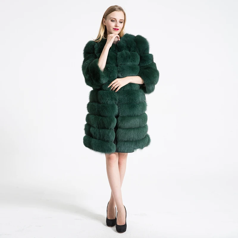 Tatyana Furclub шуба из натурального Лисьего меха куртка зимняя Съемная куртка Роскошная Шуба из лисьего меха Длинная женская зимняя жилетка из лисьего меха