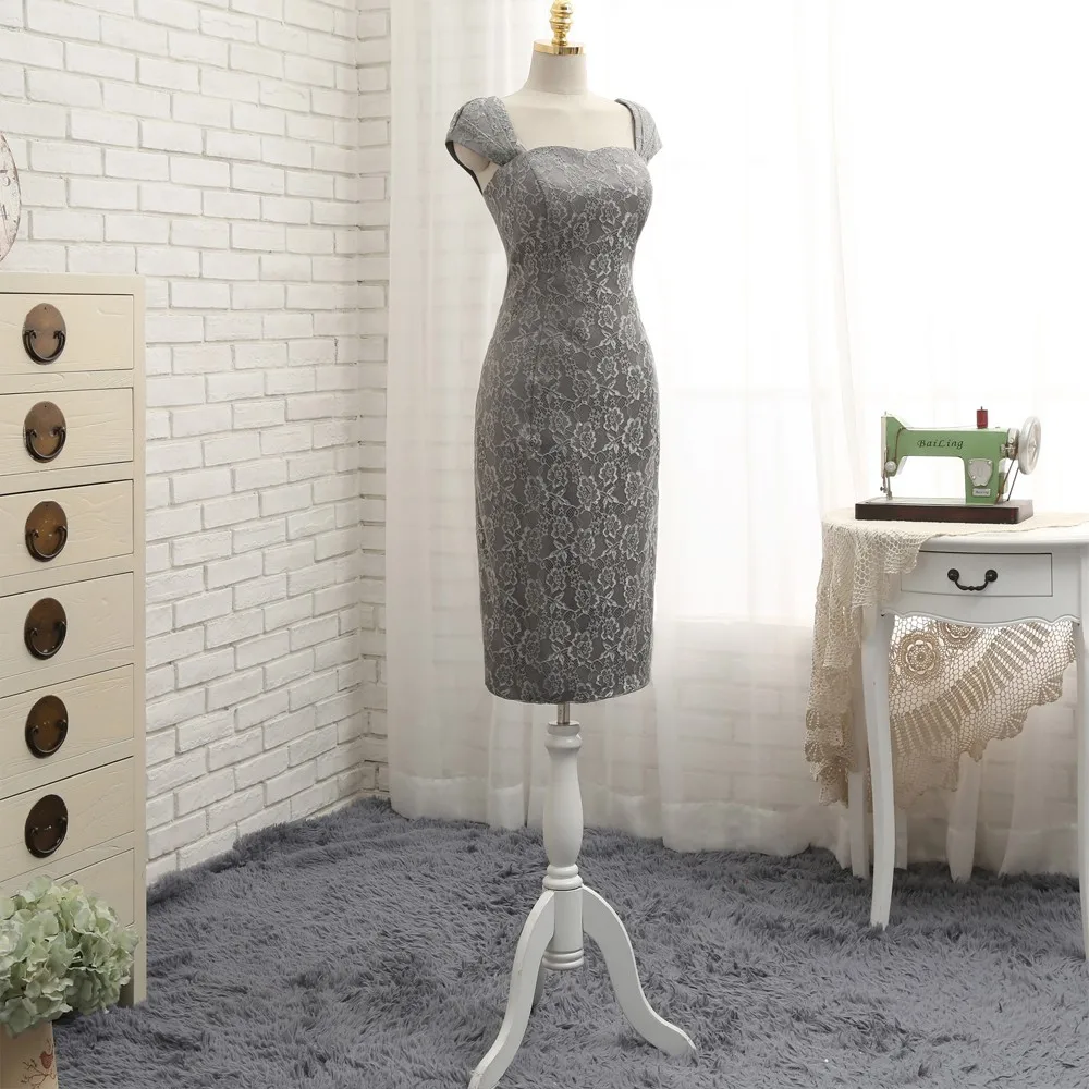 Платье для матери невесты платье футляр с рукавами крылышками серая шифоновая