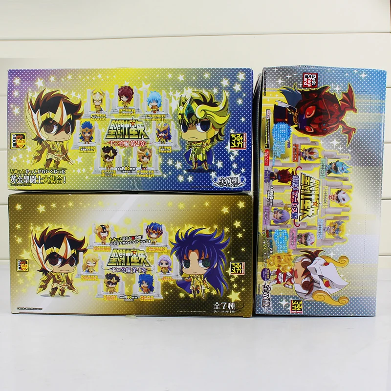 Фигурка героя из аниме Seiya the Gold Wariors ПВХ 21 шт./компл. модель Q version игрушки куклы для
