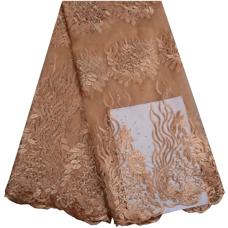 Тюль кружевная ткань 2018 темно голубая новейшая нигерийская французское кружево