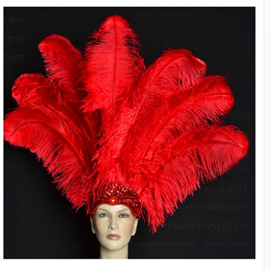 Перо страусиное натуральное красное 40 45 см/16 18 дюймов 10 шт.|red ostrich feathers|ostrich