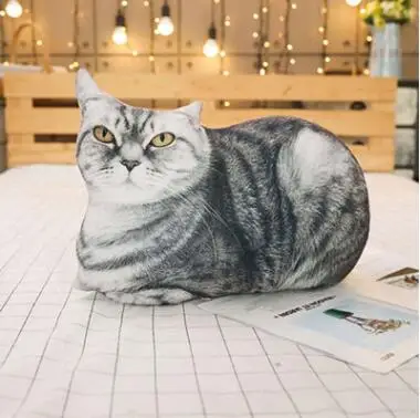 Мультяшный 3d принт Кот тигр 50 см/70 см мягкие плюшевые игрушки подарок на день