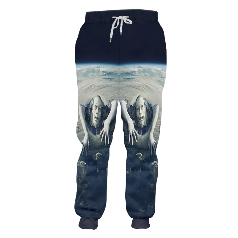 OGKB Jogger Брюки мужские новые свободные 3D штаны с принтом зомби Луна повседневный