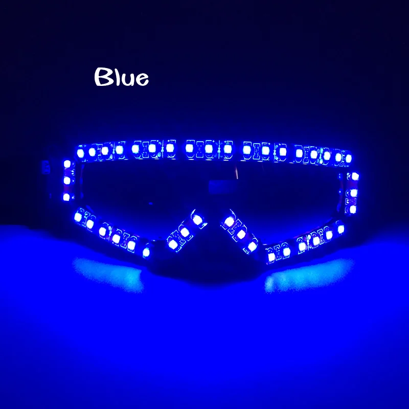 Type 03- Blue Яркий светодиодный светильник DC12V, очки Rave Cospaly, лазерные концертные привлекательные очки для ночного бара, шоу, флуоресцентные вечерние принадлежности - Цвет: Type 03- Blue