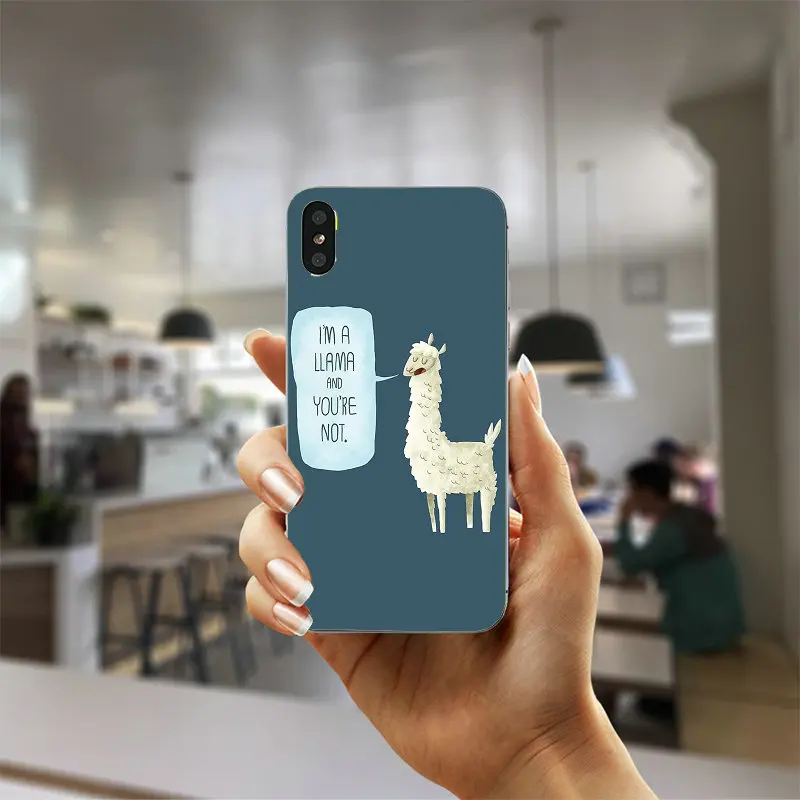 Горячая лама ламы альпаки Мягкий ТПУ чехол для телефона iphone X Case роскошный