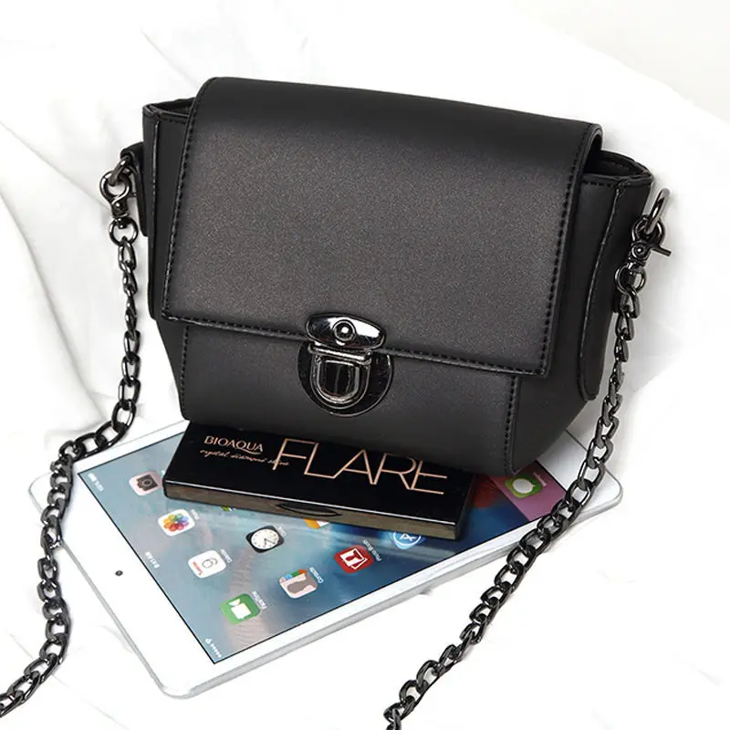 

RanHuang Women Flap Bags Pu Leather Messenger Bags New 2019 Fashion Chains Shoulder Bags Black Red Green Color bolsa feminina