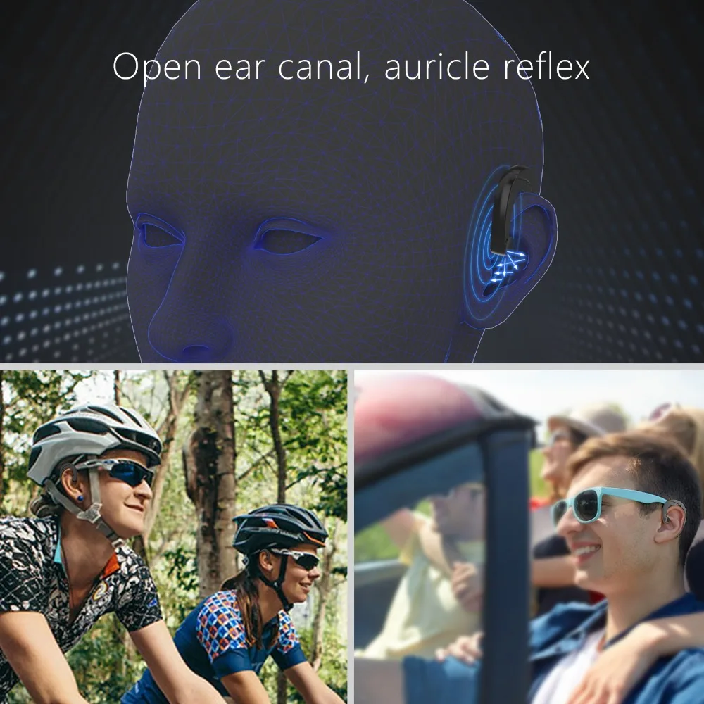 Mini Ear-hook Wireless Bluetooth Earphone Jakcom ET No Earplugs Design Ultra-thin Bone conduction Sport Headset with Microphone |