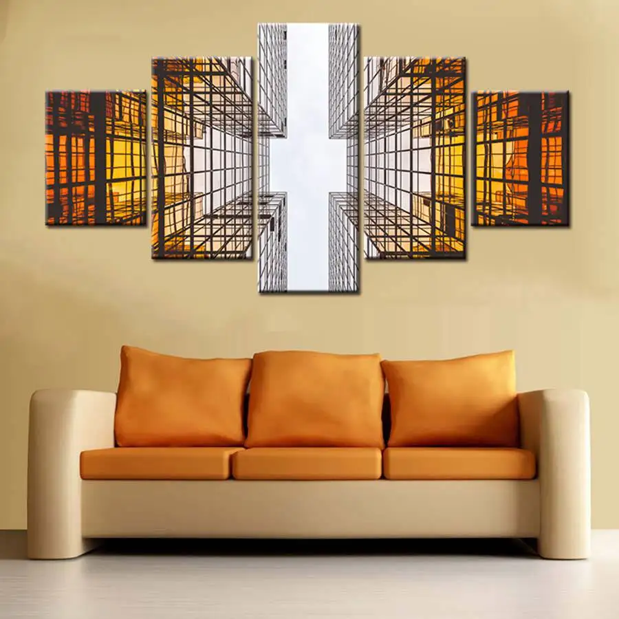 Настенный декор плакат 3D Современная архитектура стеклянный пейзаж домашний