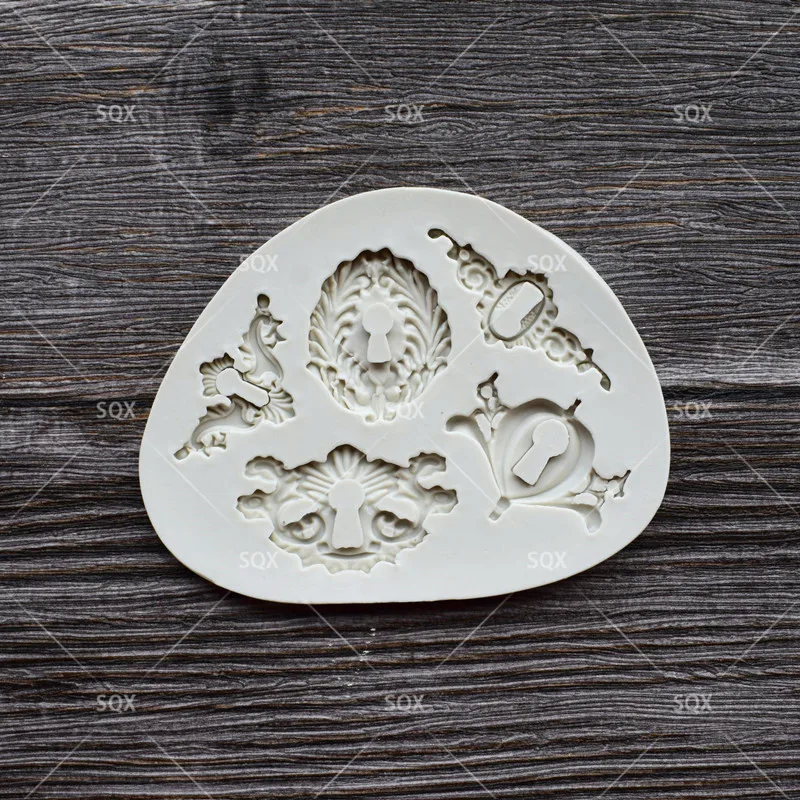 Кружевное платье с цветочным рисунком для шоколада выпечки прессформы