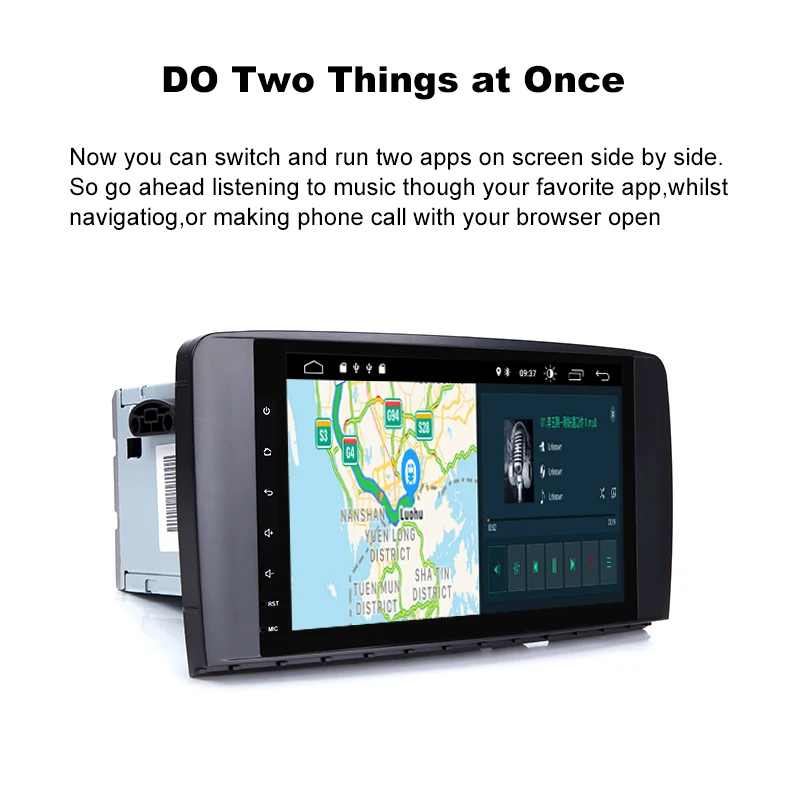 2Din Android 9 0 GPS автомобильный радиоприёмник мультимедийный плеер для Mercedes Benz ML W164 ML350