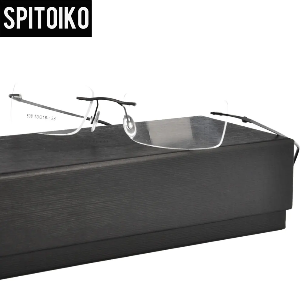 SPITOIKO унисекс без оправы Очки памяти навесной металлические очки оптически рамки