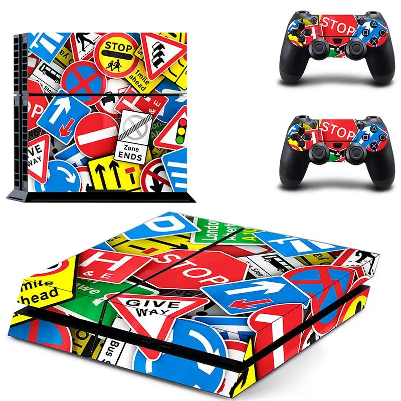 New Vinyl Decal Sticker For Play Station 4 Console PS4 Skin &amp 2 Controller Skins Accessories | Электроника