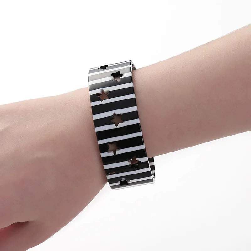 Женский браслет с леопардовым принтом ажурный ручной работы из акрилового