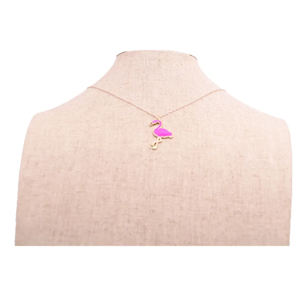Женское ожерелье с подвеской в виде фламинго | Украшения и аксессуары