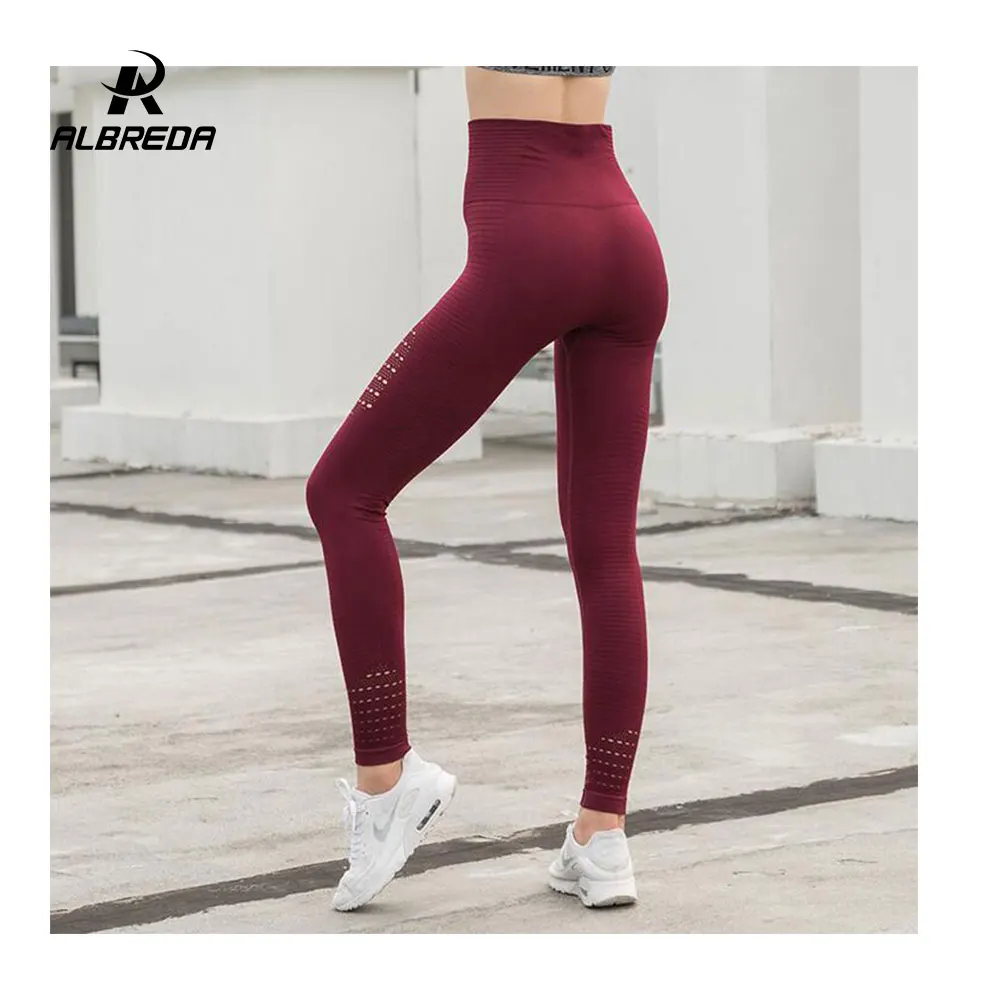 Женские Штаны Для Йоги ALBREDA спортивная одежда для бега эластичные леггинсы