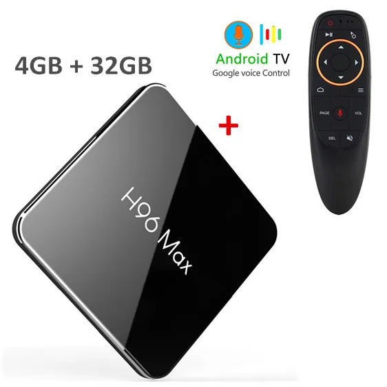 4GB32GBVoice version H96 Max x2 Смарт ТВ приставка Android 9,0 Amlogic S905X2 LPDDR4 Четырехъядерный 4 ГБ 32 ГБ 64 Гб 2,4G и 5 ГГц Wifi 4K 2G 16G телеприставка - Цвет: 4GB32GBVoice version