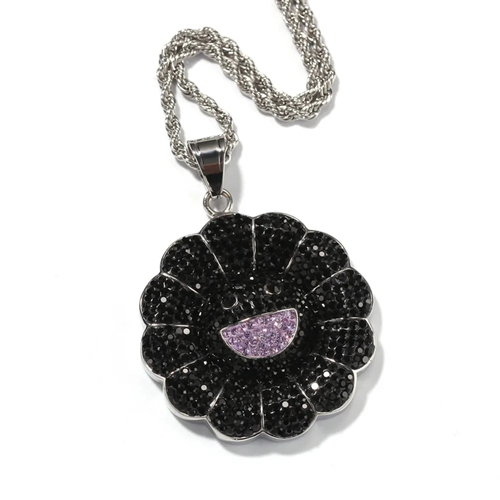 TBTK Красивая подвеска с солнечным цветком украшенная разноцветными блестящими