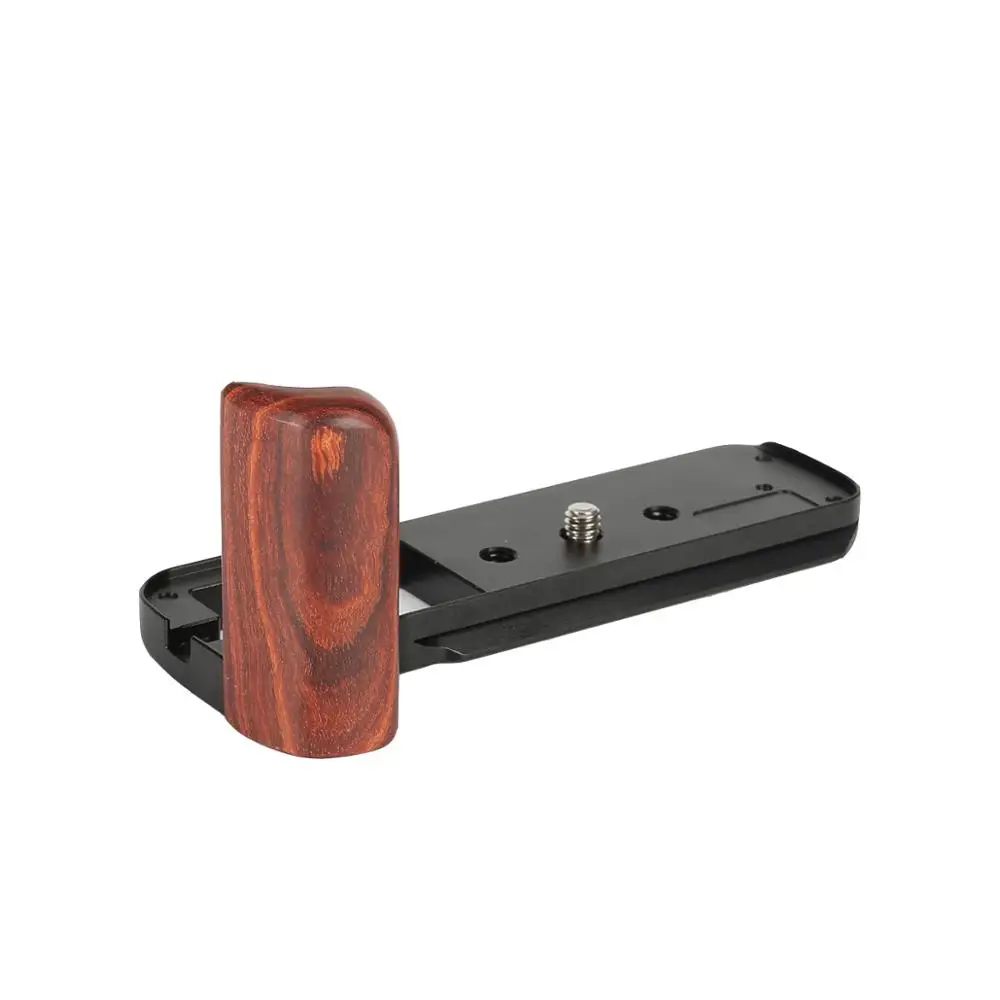 Деревянные Pro Вертикальная L Тип кронштейн штатив Quick Release Plate база ручка для