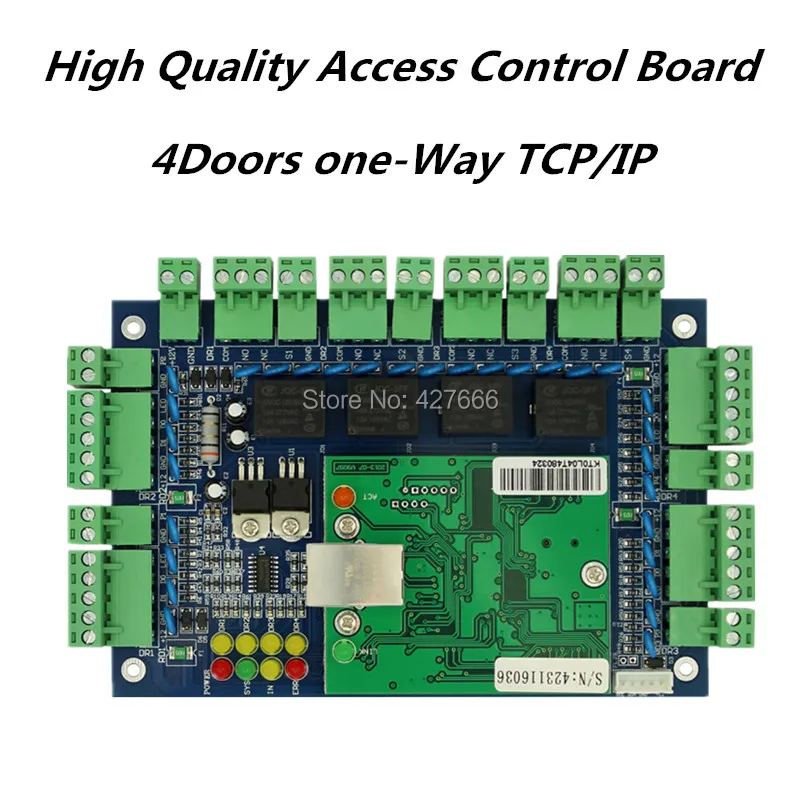 TCP/IP четырехдверная односторонняя панель управления доступом, плата управления доступом с веб-контроллер для системы контроля доступа двери