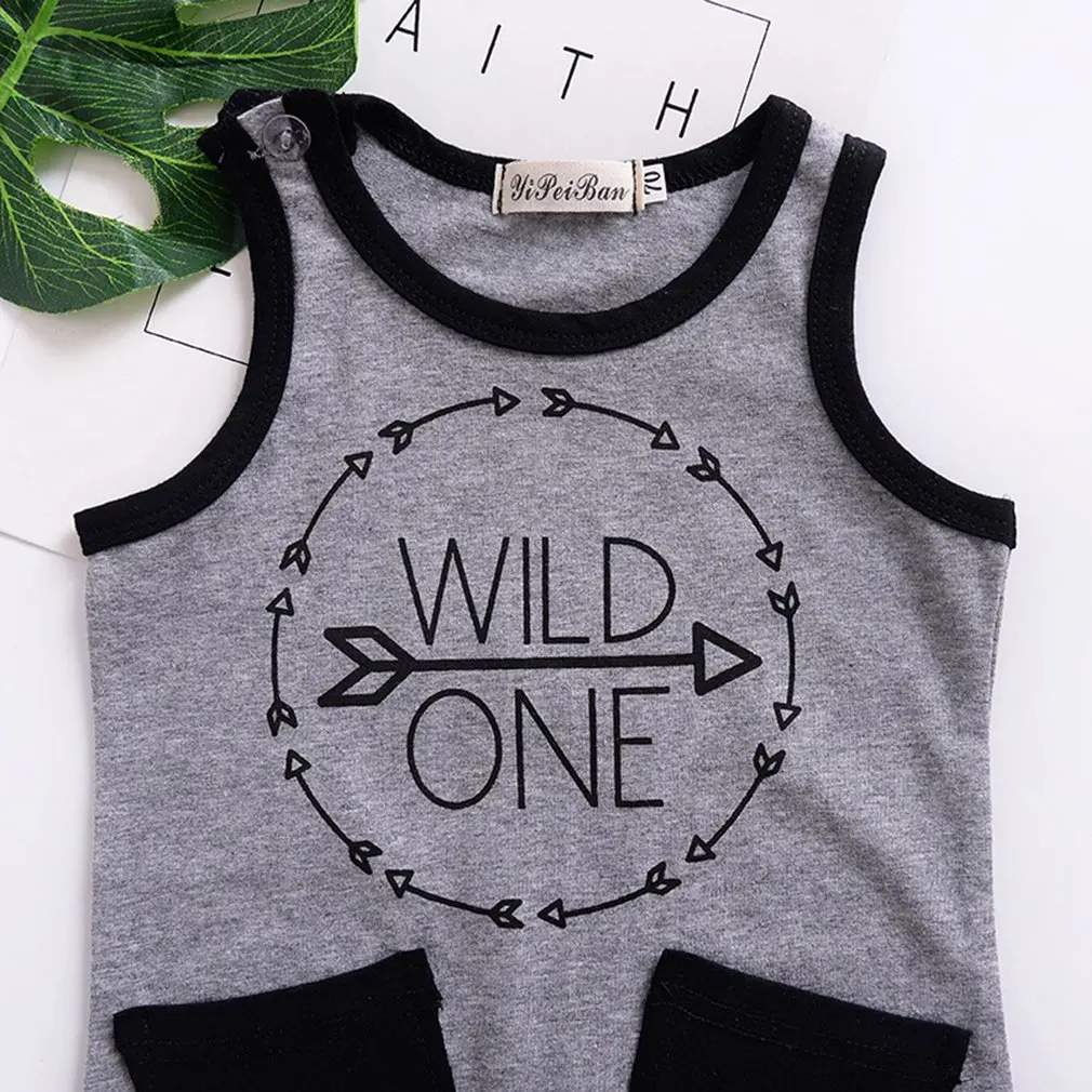 Летняя детская одежда без рукавов для скалолазания Одежда новорожденных с