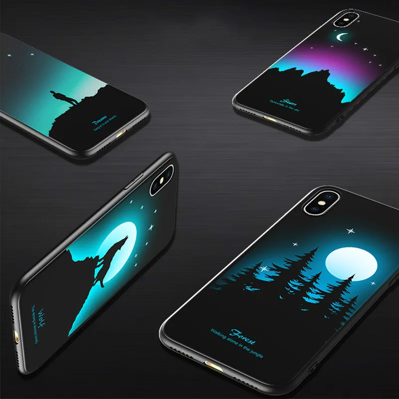 Чехол с 3d-подсветкой ZUCZUG для Iphone 6 6S 7 8 X Plus светящийся чехол рисунком S 10 чехлы