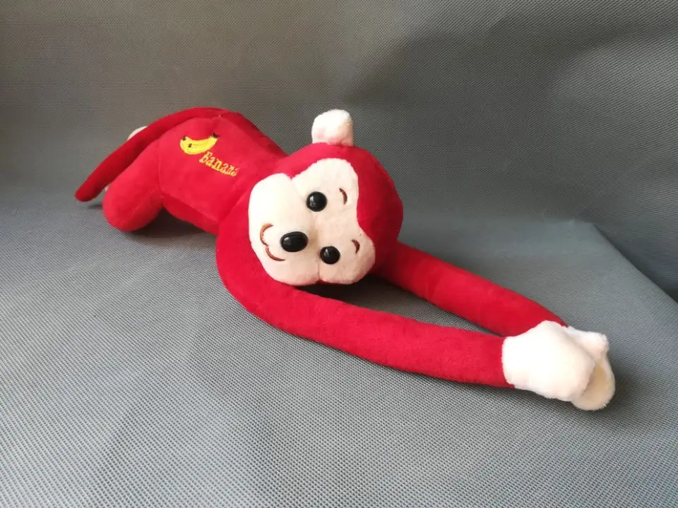 

lovely red monkey soft doll long arms monkey about 38cm plush toy kid's toy birthday gift h2021