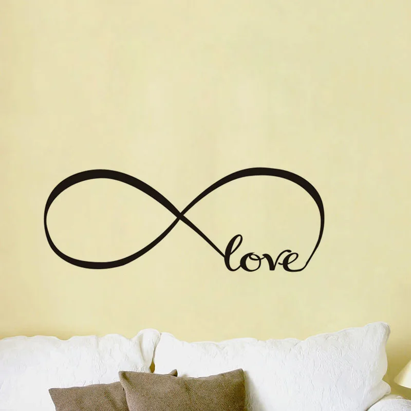 Виниловые наклейки на стену Love Forever декор для спальни гостиной художественные