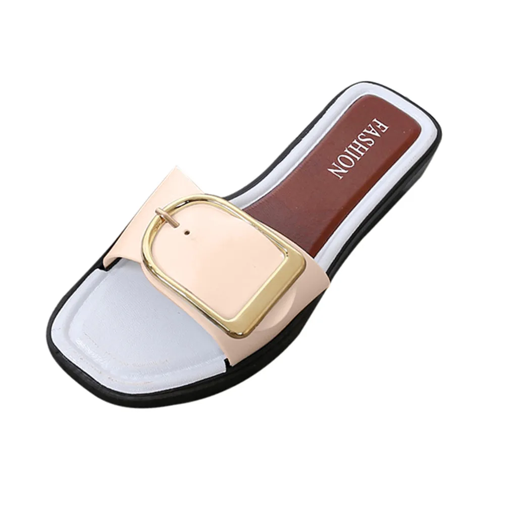 Новинка 2019 года шлепанцы на платформе повседневная обувь плоской подошве без