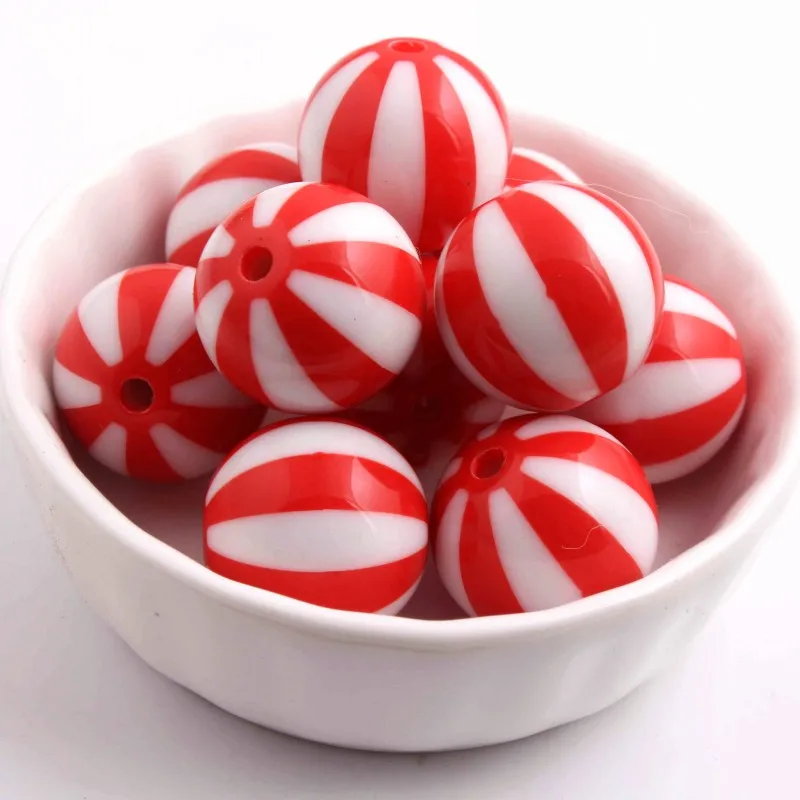 Оптовая продажа модные новые крупные акриловые Круглые бусины OYKZA в виде арбуза