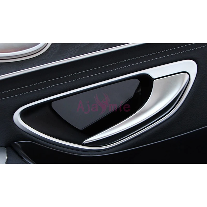 

Accessories For Mercedes Benz C Class GLC C200 GLC260 Interior Door Handle Bowl Acrylic 4pcs Chrome Car Styling