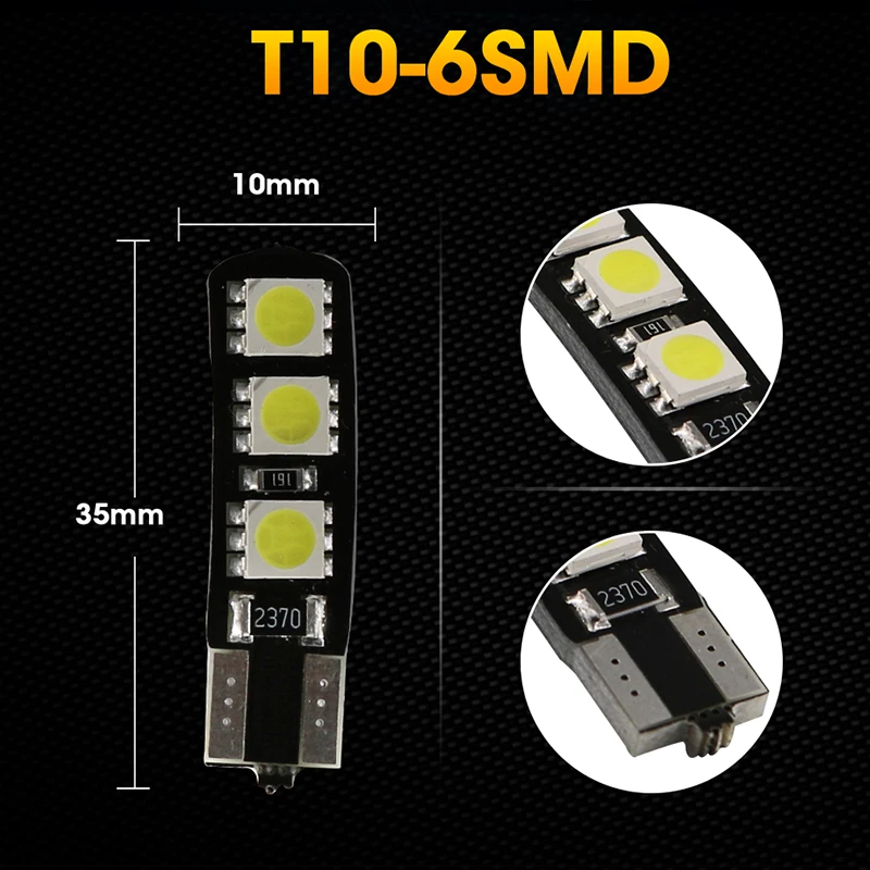HLXG 4x T10 921 912 парковочная лампа SMD DC задний тормоз 5730 светодиодный сигнал поворота
