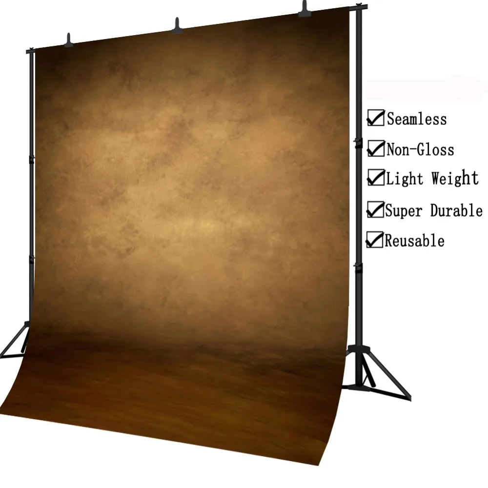 DePhoto Ретро арт коричневый портрет бесшовный Виниловый фон для фотосъемки