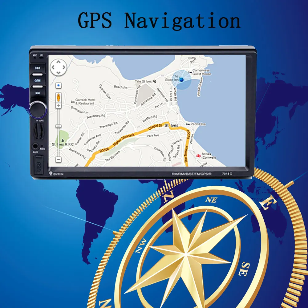 Camecho 7 &quotавтомобильный мультимедийный плеер 2Din MP5 с сенсорным экраном радио GPS