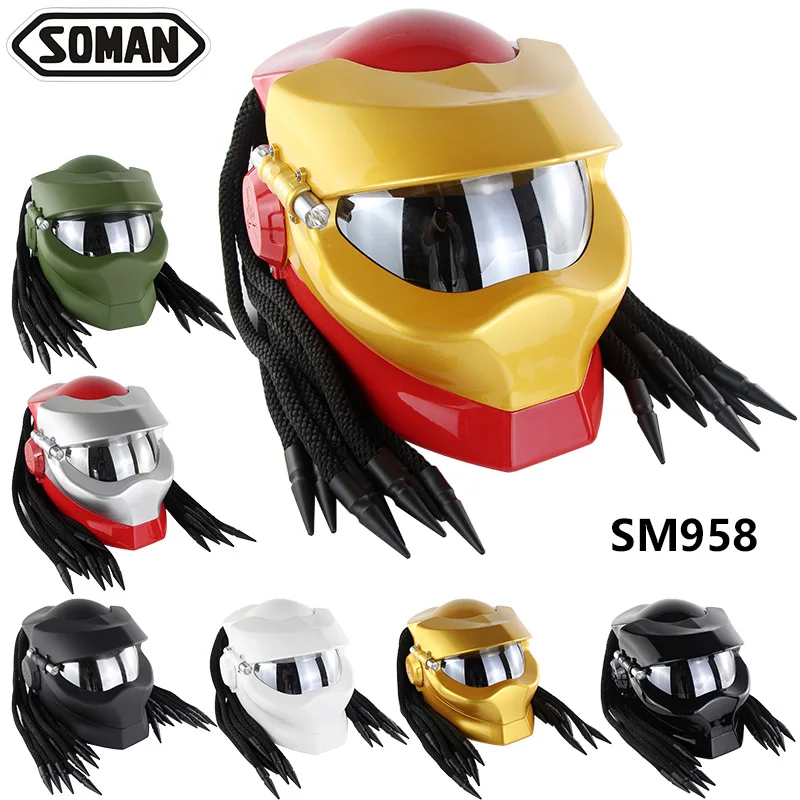 100% оригинальный бренд Soman 958 мотоциклетный шлем с полным лицом для верховой езды