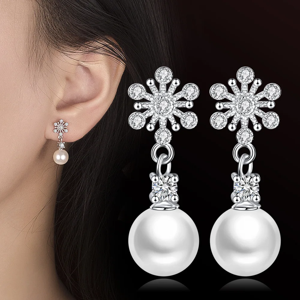 Серьги подвески женские из серебра 925 пробы с кристаллами|Серьги-подвески| |