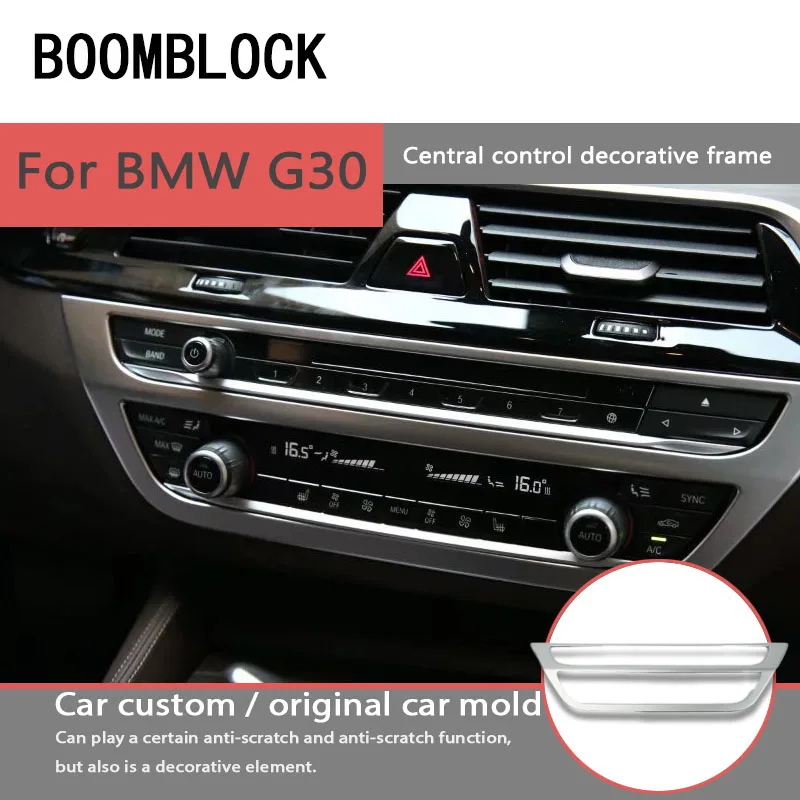 

Auto ABS Silver Plating Center Console Decorative Frame Sticker For BMW 5 series G30 2017 2018 Car Styling Accessories