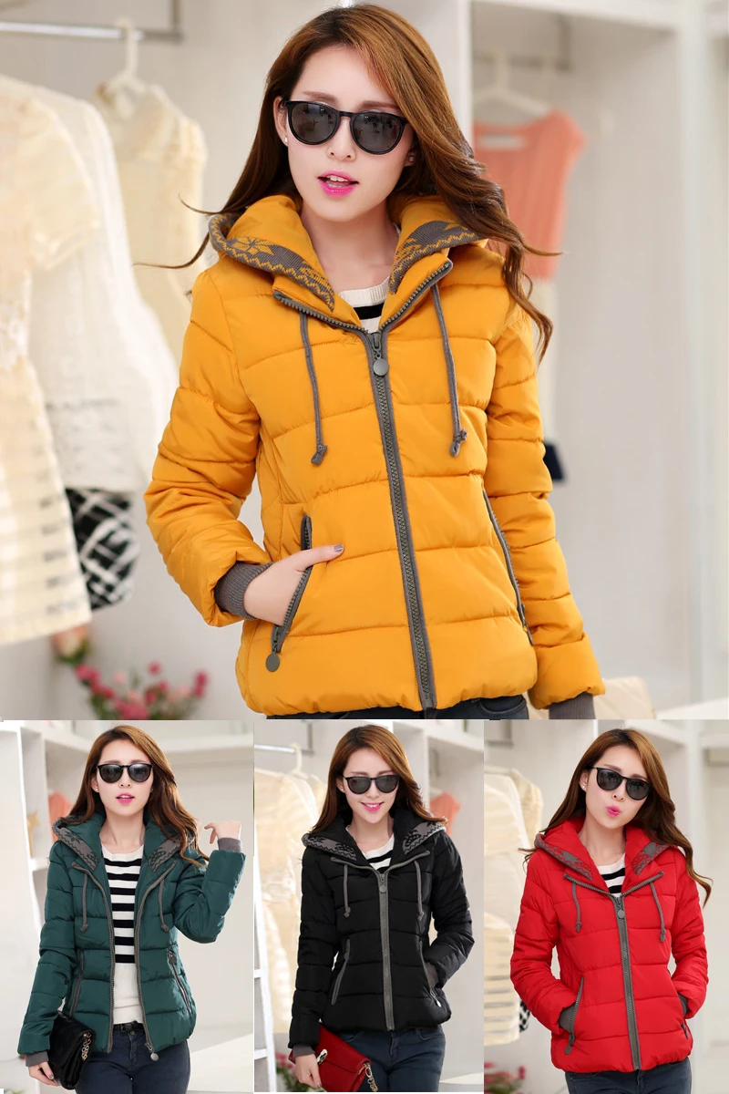 Парка с капюшоном 2018 зимняя куртка Женская Толстая хлопковая стеганая Casaco Feminino