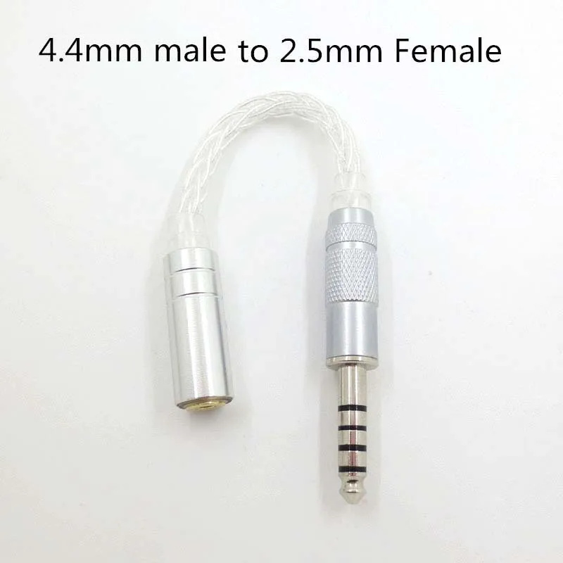 4.4mm Female to 3.5mm Male Adpter 8 Core Silver Plated Audio Cord 4.4 for HIfi MP3 Music Player | Электроника