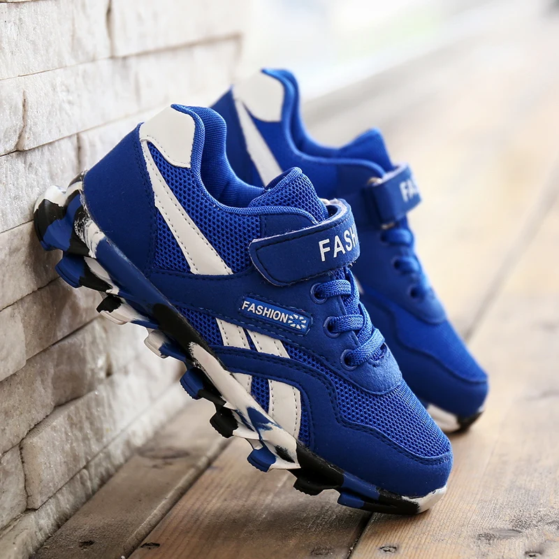 2018 Летний Новый Стиль яркая подошва с лезвием дышащая сетка детская обувь для