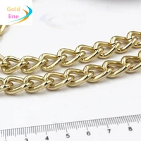 ghrqx hot sell 12mm17mm metal chain aluminum chain gold color no rust diy necklace waist chain clothing accessories