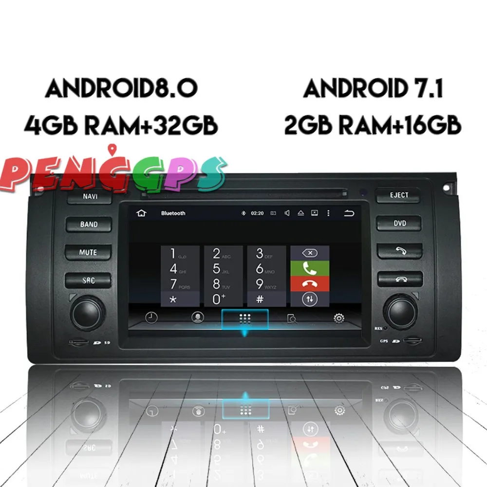 Android 8 0 7 1 автомобиля Радио стереосистема с GPS для BMW X5 M5 1995-2003 E39 E53 2000-2007 Мультимедиа