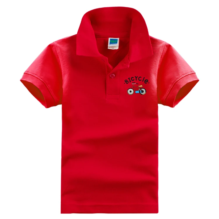 Однотонная белая рубашка поло для мальчиков коллекция 2017 года сезон лето детская