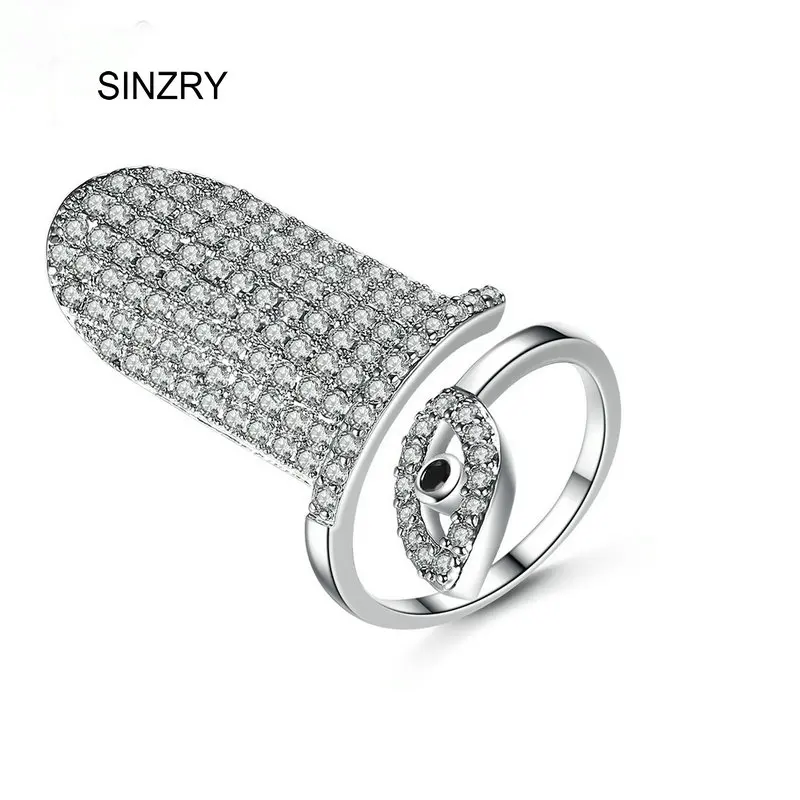 SINZRY ювелирные изделия 2017 кубический циркон с открытым концом anel eye перстни
