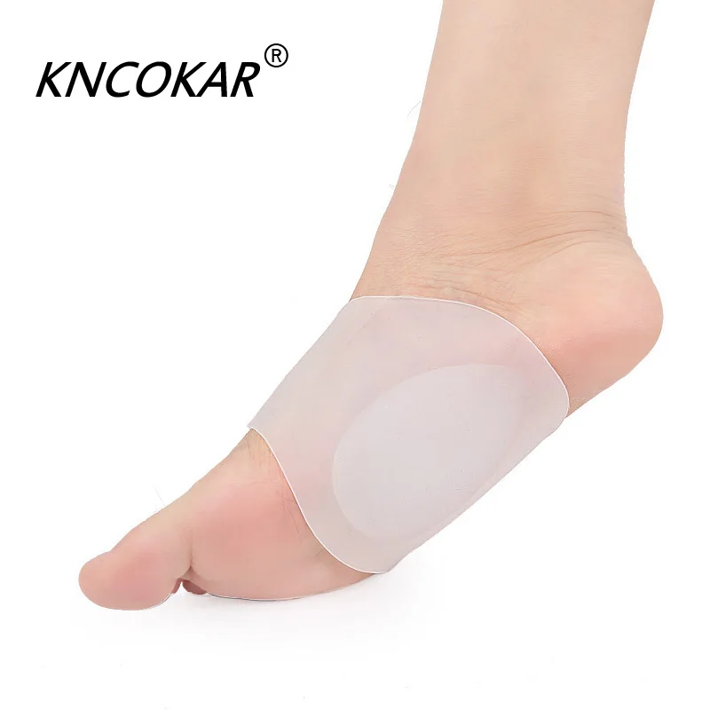 KNCOKAR повязки стельки Pad силиконовые плоские Ноги Арка Поддержка дышащая обувь для