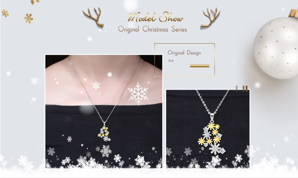 ORSA JEWELS, Женские Подвески со снежинками, AAA Ослепительный CZ золотой цвет с серебряным цветом, вечерние ювелирные изделия в подарок ON158