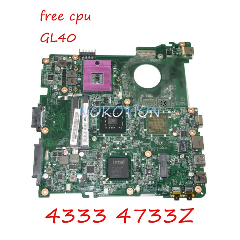 Материнская плата NOKOTION MBRDJ06001 DA0ZQ5MB6D0 ZQ5 для ноутбука Acer Aspire 4333 4733Z материнская DDR3